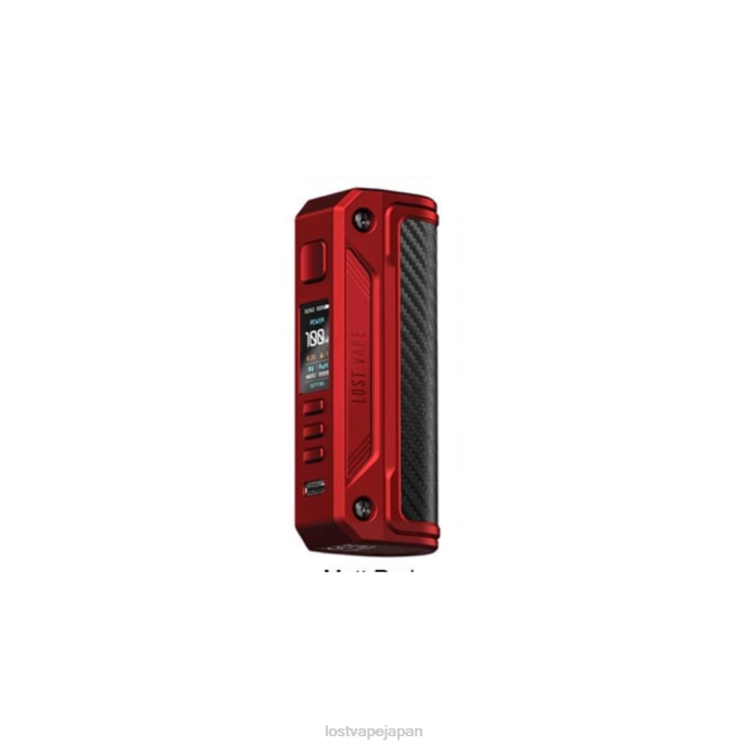 Lost Vape Review Japan - Lost Vape Thelema ソロ100ワットモッド マットレッド/カーボンファイバー 44X8253