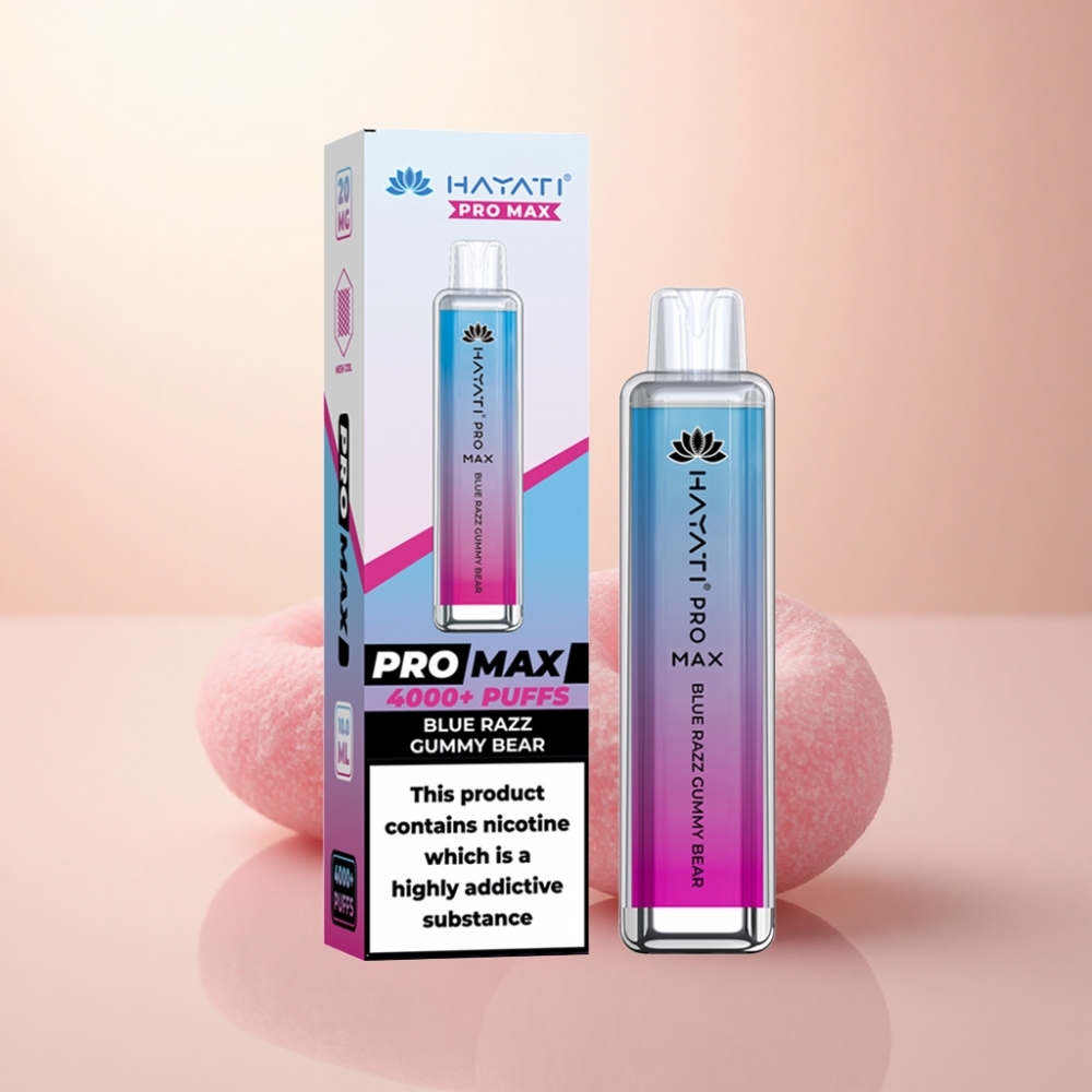 Hayati Pro Max 4000 Puffs ブルーラズグミーベア 1400mAh 2%ニコチン