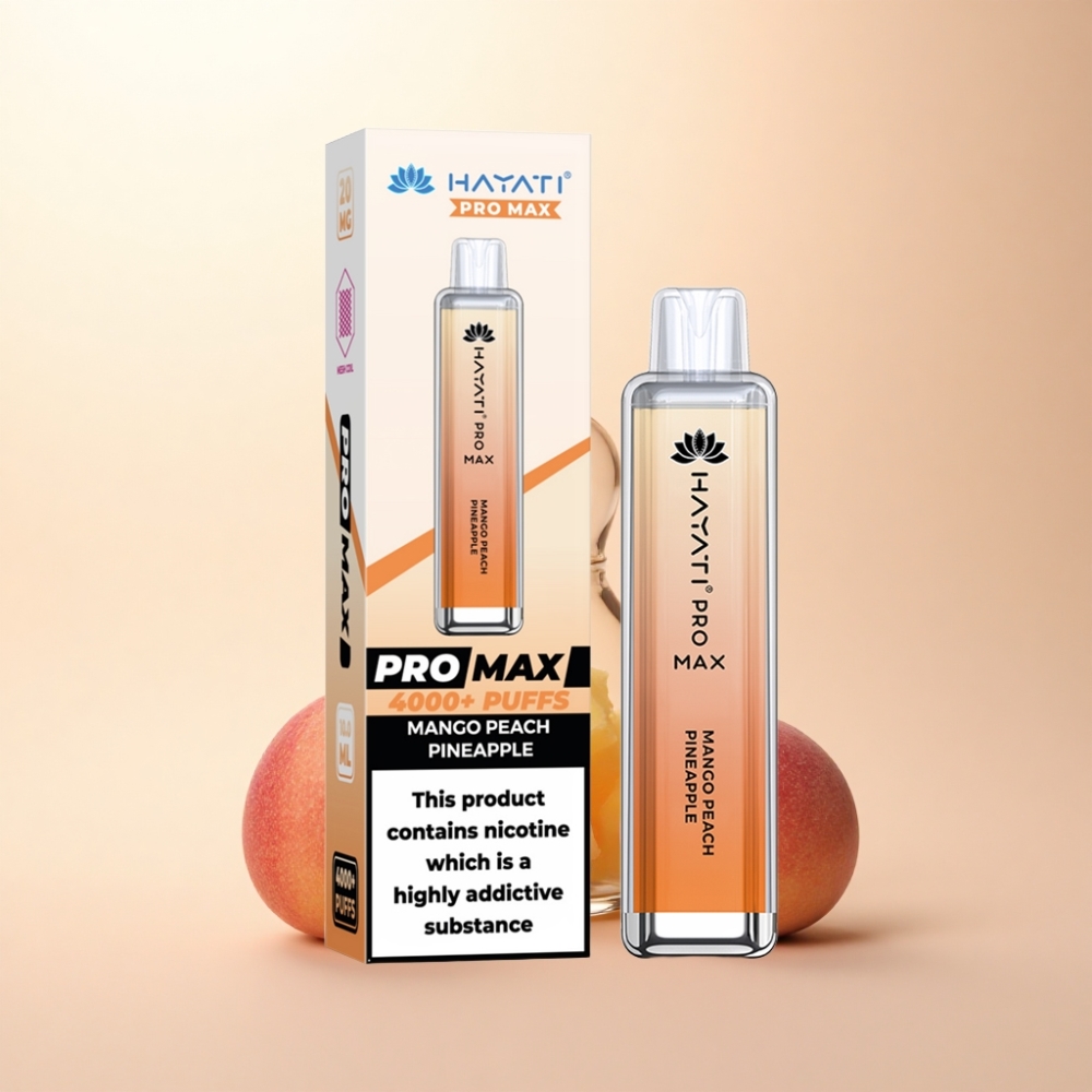 Hayati Pro Max 4000 Puffs マンゴーピーチパイナップル 1400mAh 2ml