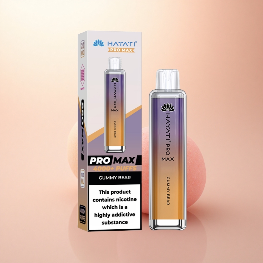 Hayati Pro Max 4000 Puffs グミーベア 1400mAh 2ml