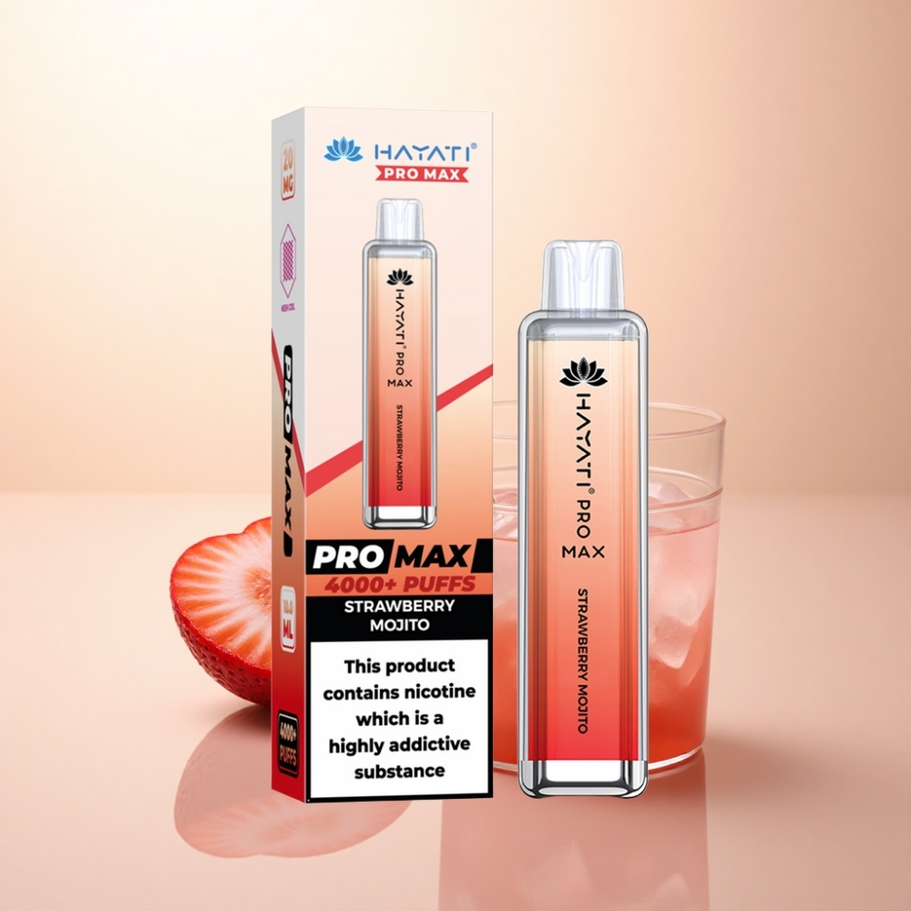 Hayati Pro Max 4000 Puffs イチゴモヒート 1400mAh 2ml