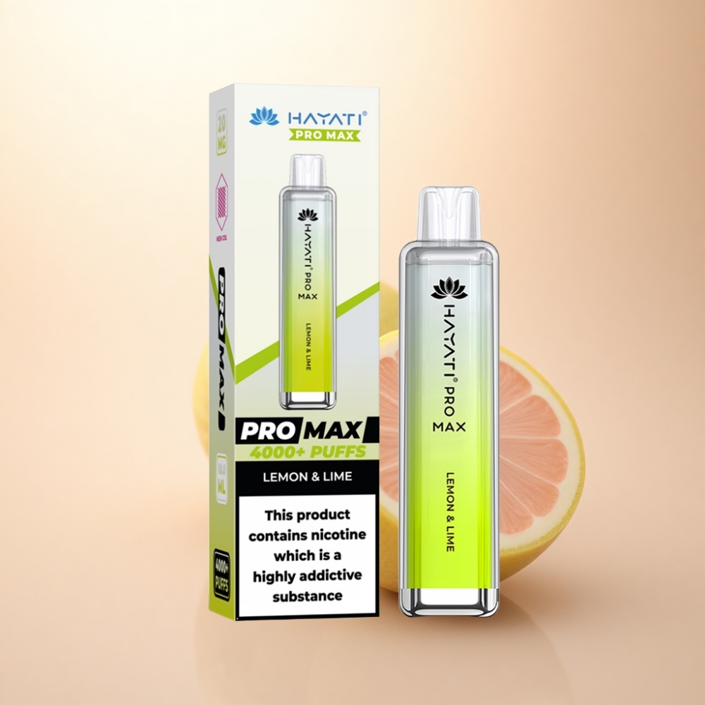 Hayati Pro Max 4000 Puffs レモン＆ライム 1400mAh 2ml
