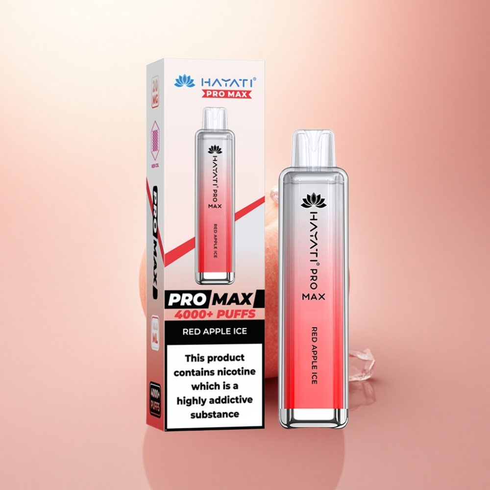 Hayati Pro Max 4000 Puffs 赤りんごアイス 1400mAh 5%ニコチン