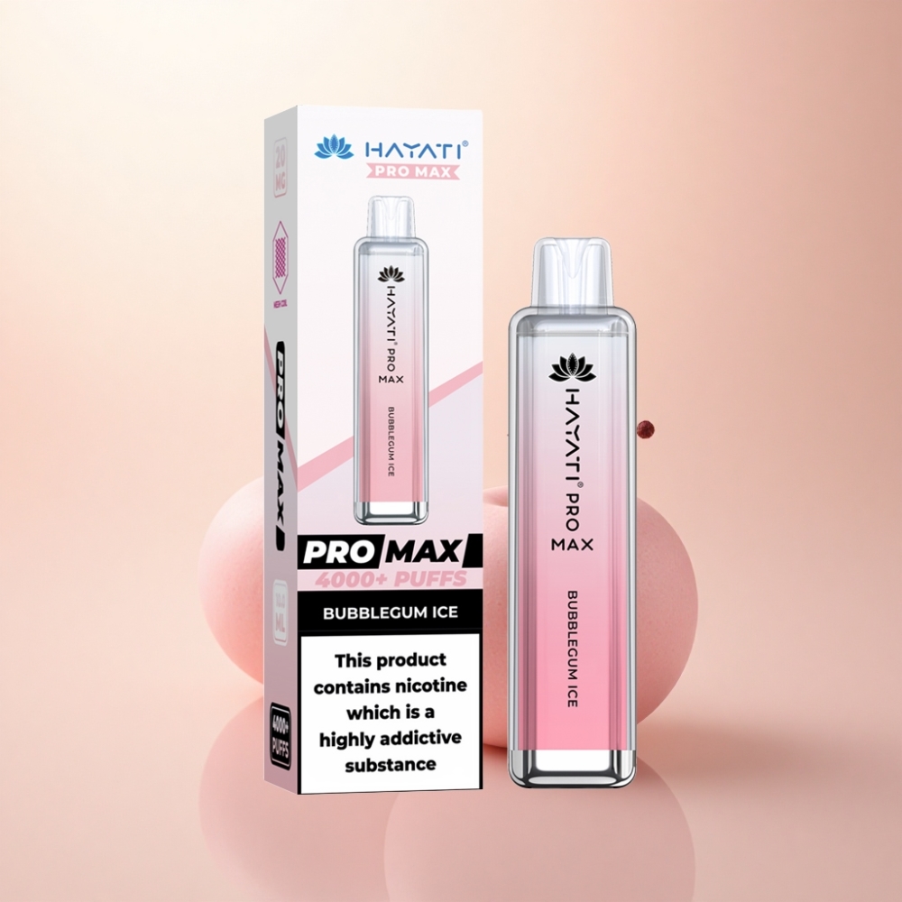 Hayati Pro Max 4000 Puffs バブルガムアイス 1400mAh 5%ニコチン