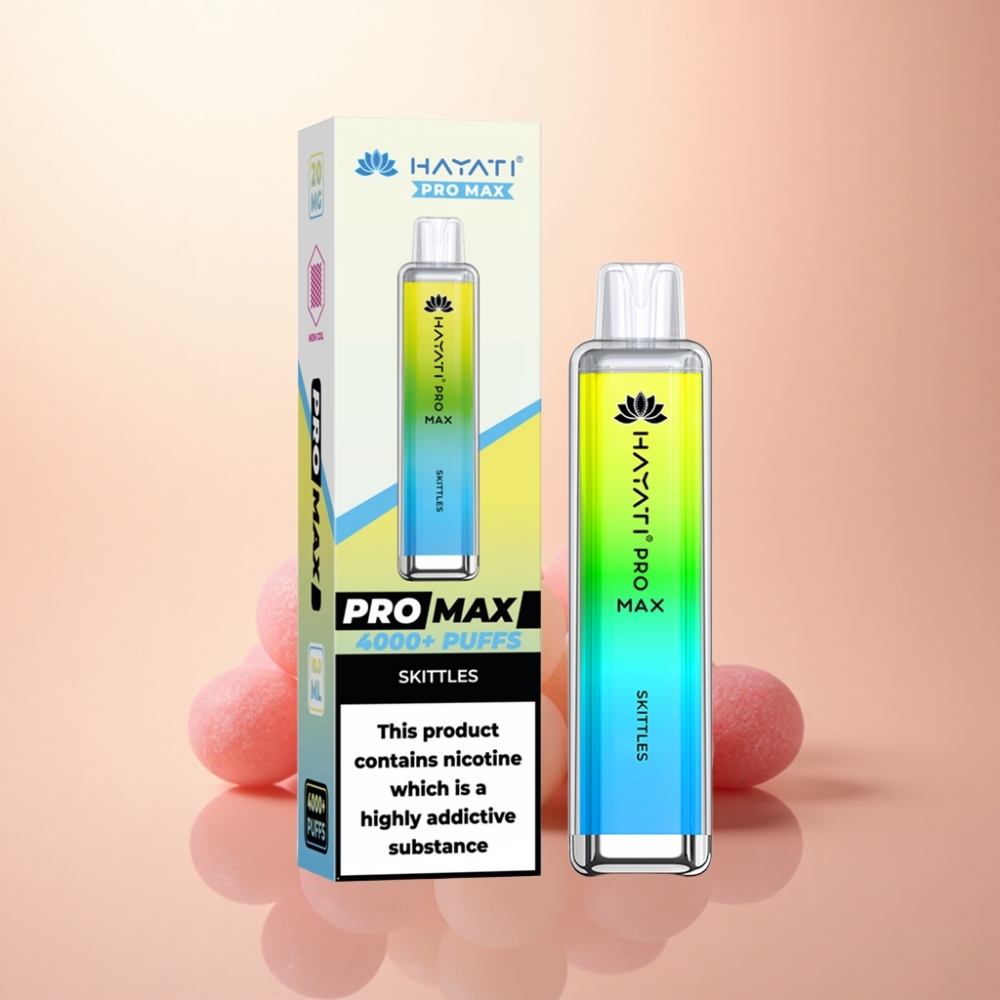 Hayati Pro Max 4000 Puffs スキットルズ 1400mAh デュアルメッシュコイル