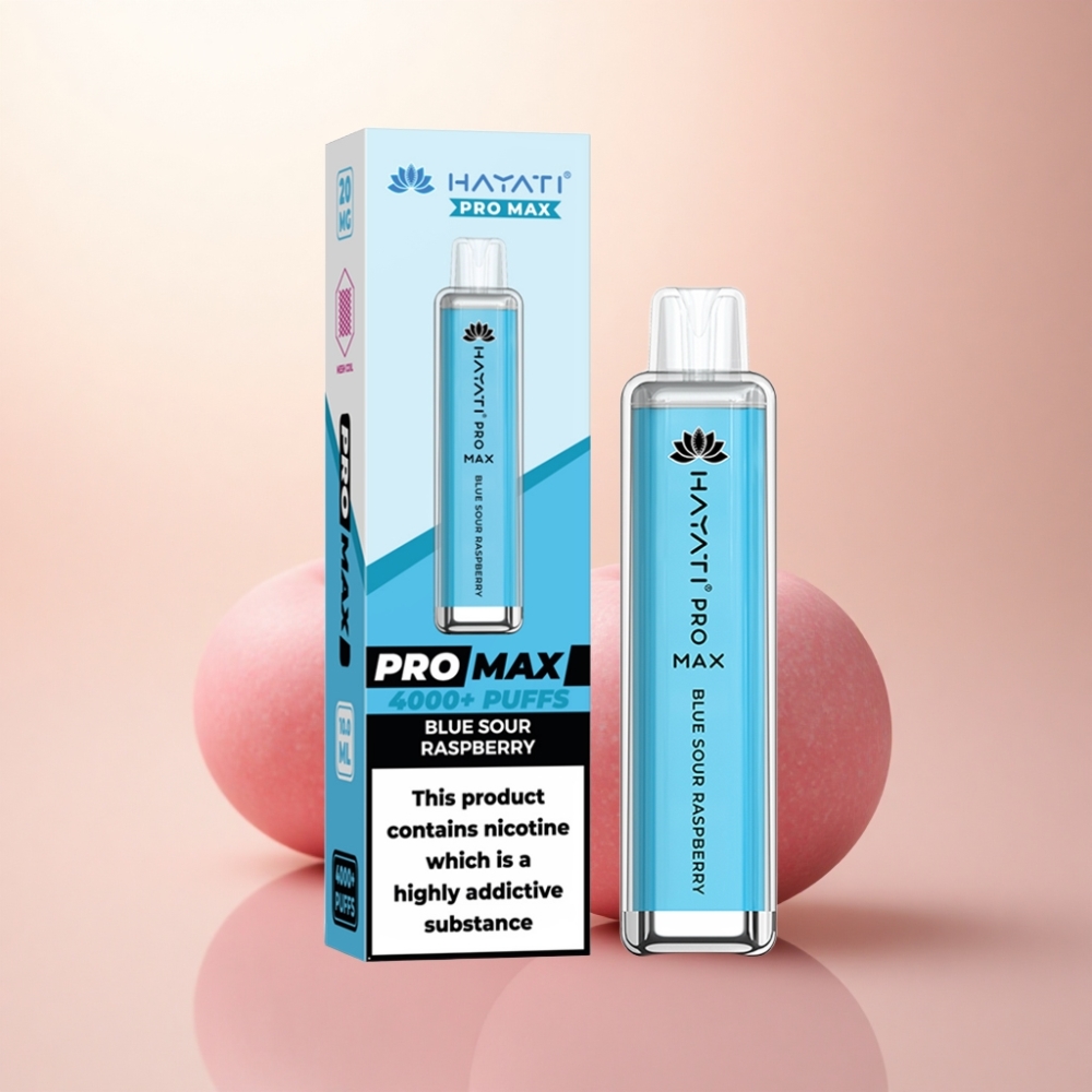 Hayati Pro Max 4000 Puffs ブルーサワーラズベリー 1.1オームデュアルメッシュ 1400mAh