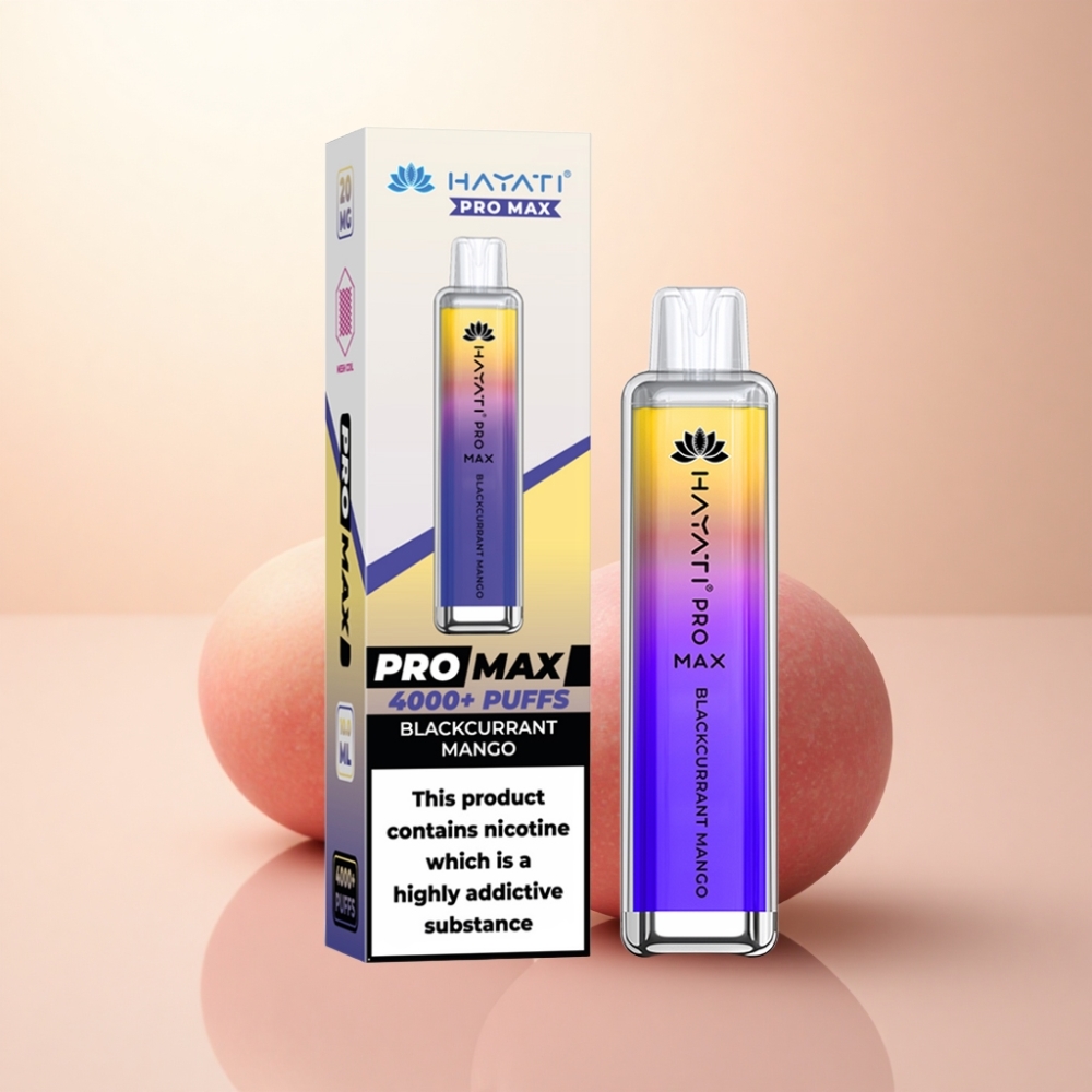 Hayati Pro Max 4000 Puffs 黒すぐりマンゴー 2%ニコチン 1400mAh