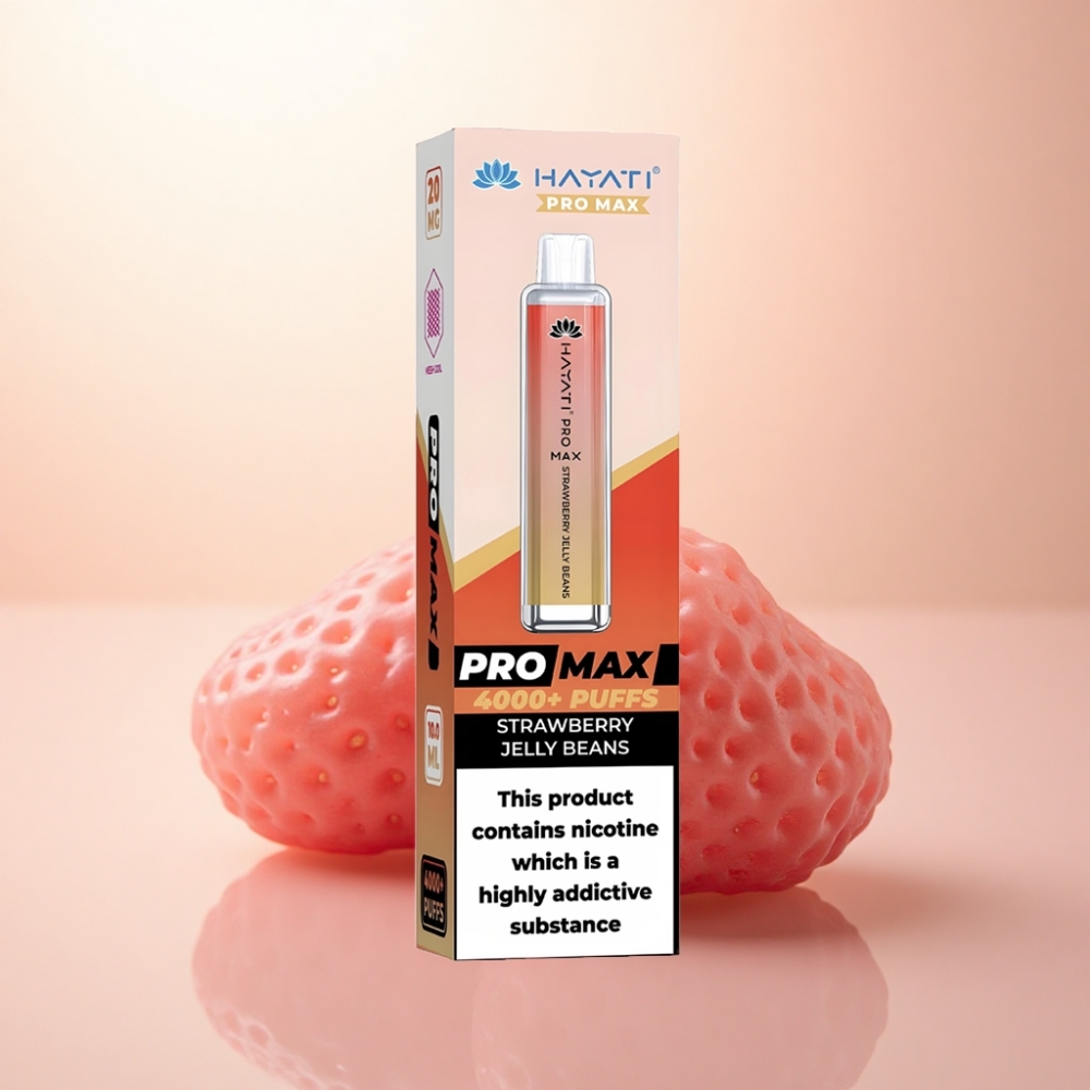 Hayati Pro Max 4000 Puffs 苺ゼリービーンズ 2%ニコチン 1400mAh