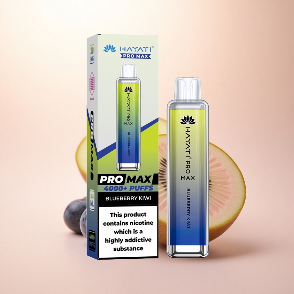 Hayati Pro Max 4000 Puffs ブルーベリーキウイ 2% ニコチン 1400mAh