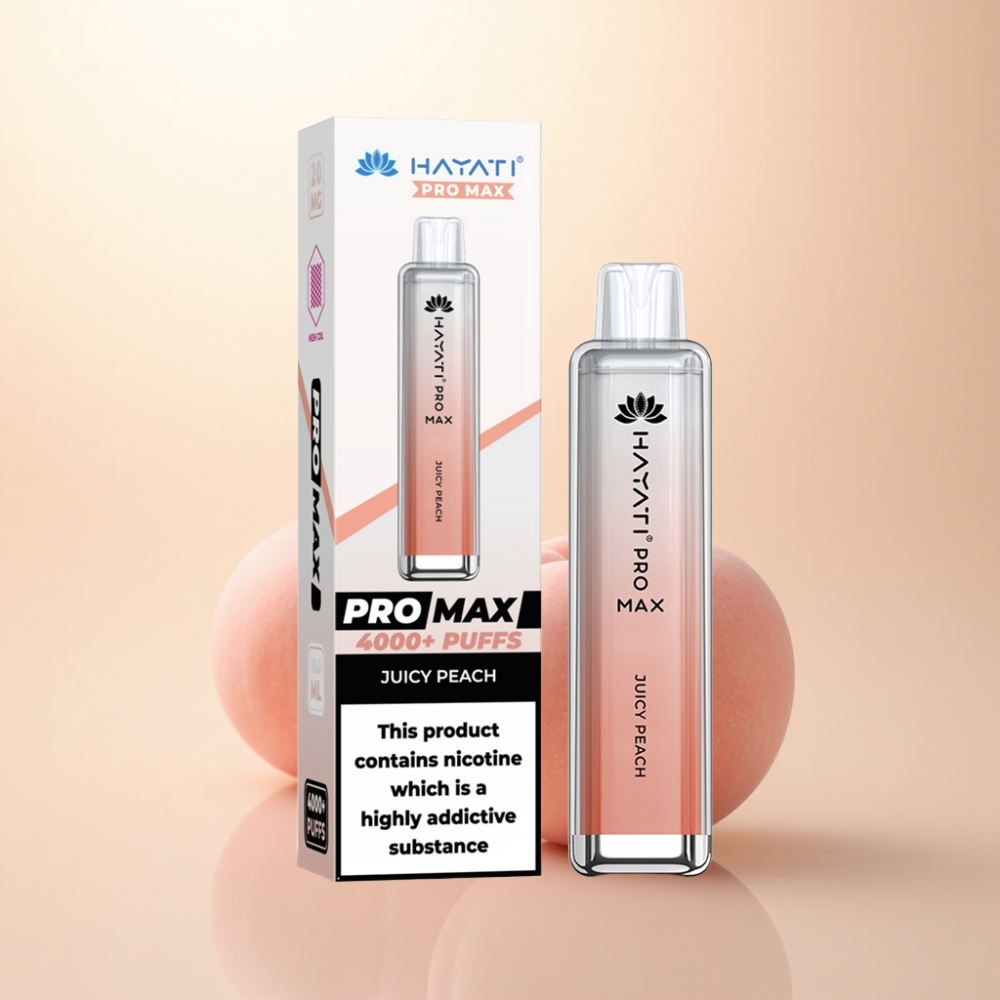 Hayati Pro Max 4000 Puffs ジューシーピーチ 2%ニコチン 1400mAh