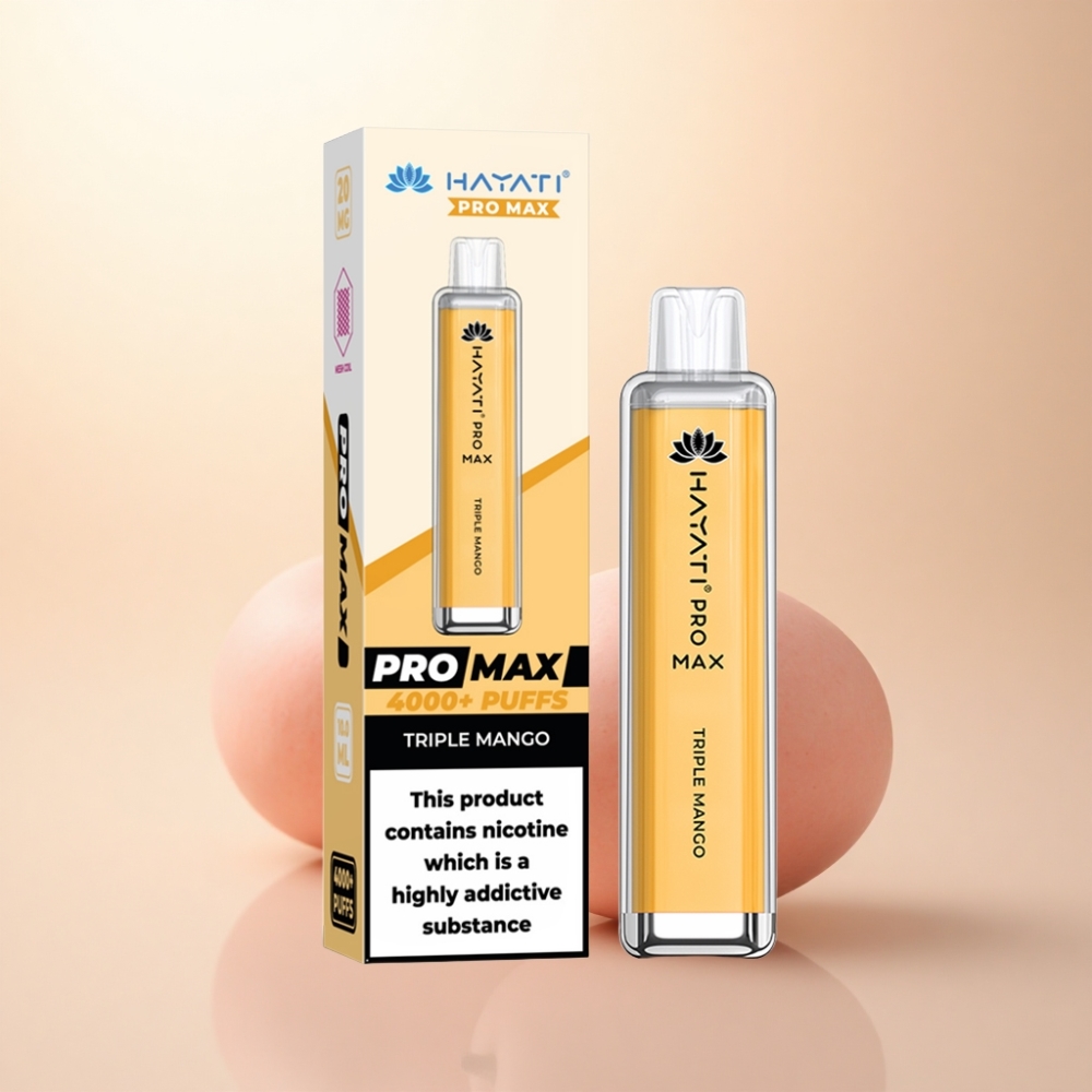 Hayati Pro Max 4000 Puffs トリプルマンゴー 2%ニコチン 1400mAh