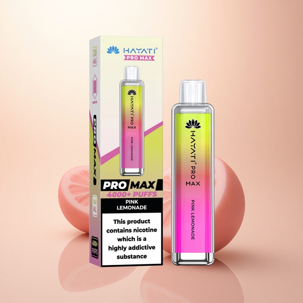 Hayati Pro Max 4000 Puffs ピンクレモネード 2%ニコチン 1400mAh