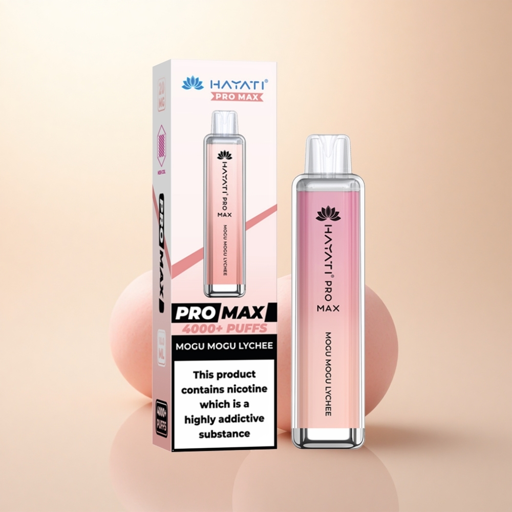 Hayati Pro Max 4000 Puffs ライチモグモグ 5%ニコチン 1400mAh