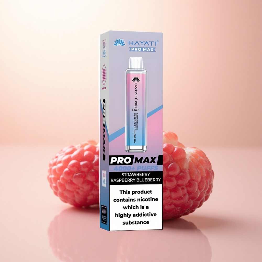 Hayati Pro Max 4000 Puffs ストロベリーレッドブルーベリー5％ニコチン1400mAh