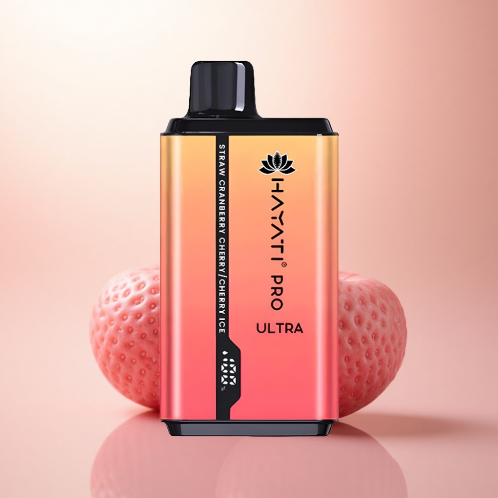 Hayati Pro Ultra 15000 Puffs ストロベリークランベリーチェリーアイス 2%ニコチン 850mAh