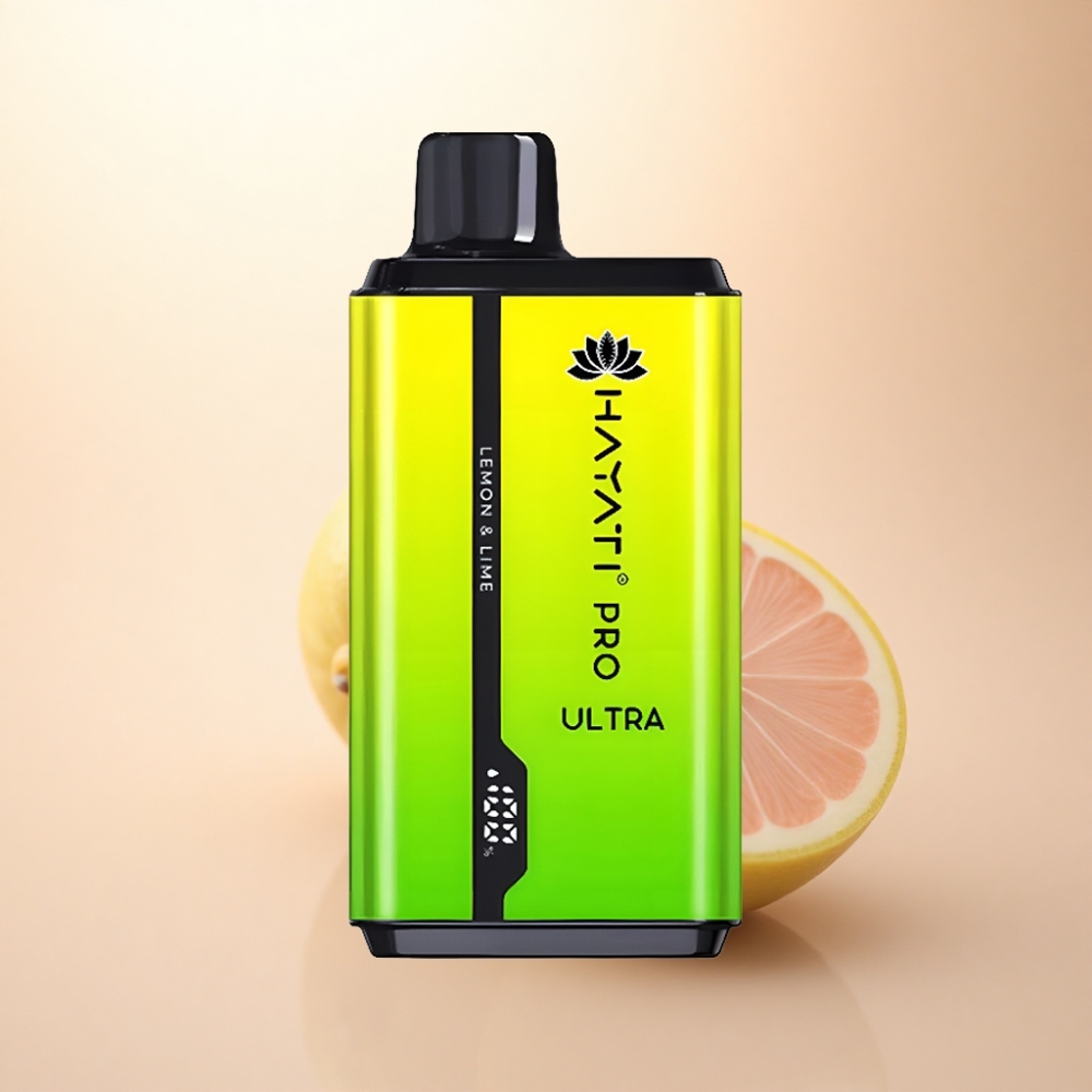 Hayati Pro Ultra 15000 Puffs レモン＆ライム 850mAh 2%ニコチン