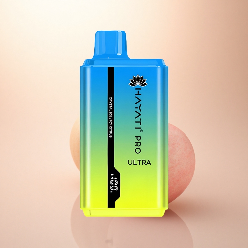 Hayati Pro Ultra 15000 Puffs クリスタルアイス アイシーシトラス 850mAh 2%ニコチン