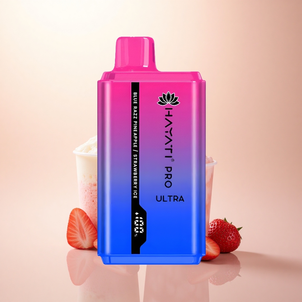 Hayati Pro Ultra 15000 Puffs ブルーレズパイナップルストロベリーアイス 850mAh 2%ニコチン