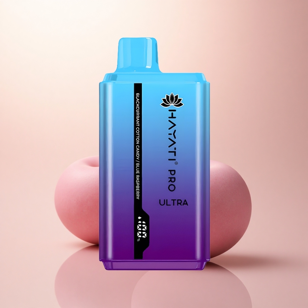 Hayati Pro Ultra 15000 Puffs ブラックカラント綿あめブルーラズベリー 850mAh 2%ニコチン