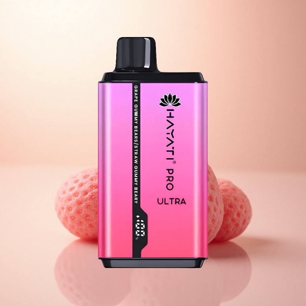 Hayati Pro Ultra 15000 Puffs グレープグミーベアストロベリーグミーベア 850mAh 2%ニコチン