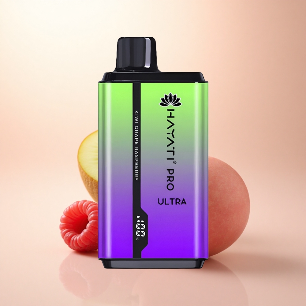 Hayati Pro Ultra 15000 Puffs キウイグレープラズベリー 850mAh 2%ニコチン