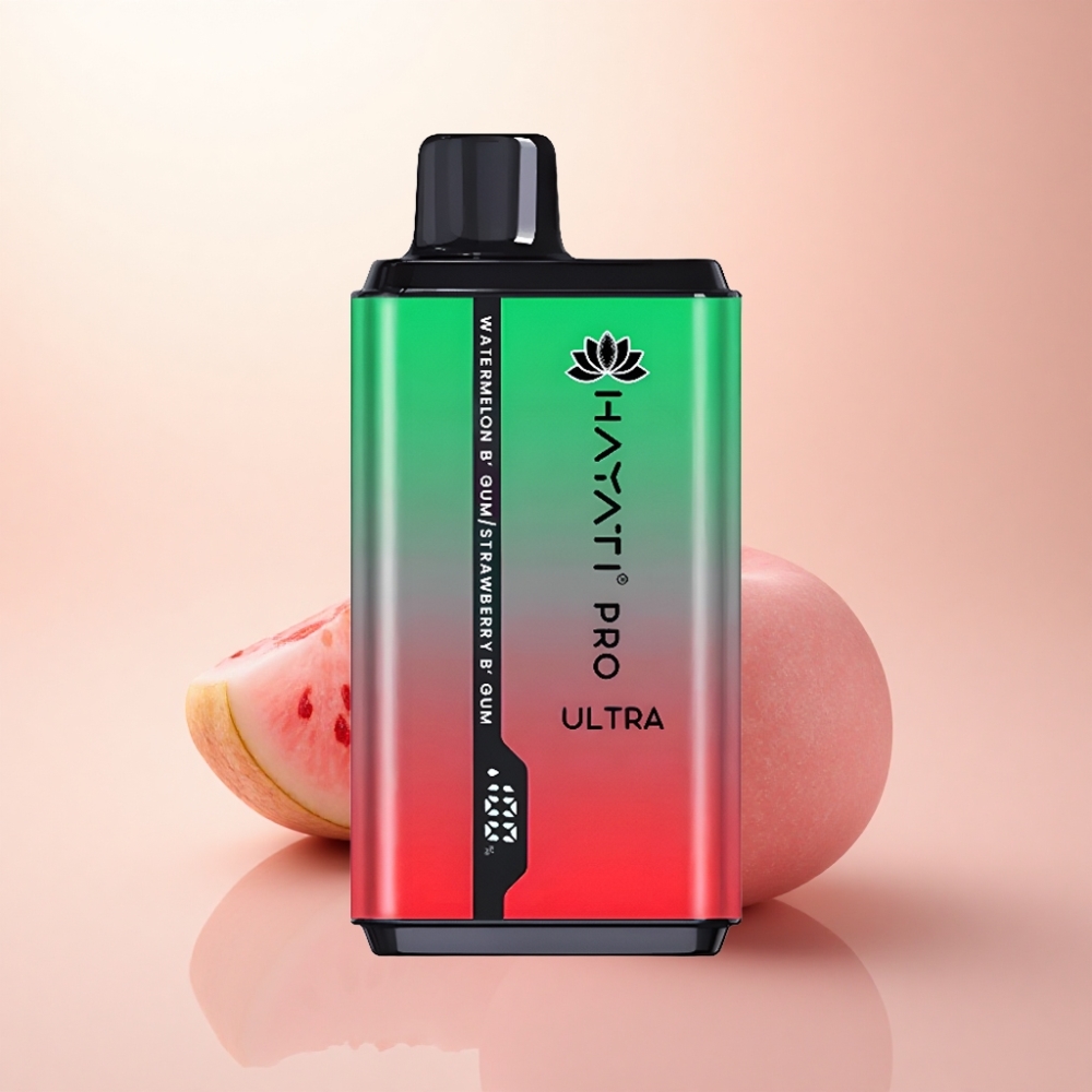 Hayati Pro Ultra 15000 Puffs スイカバブルガムイチゴバブルガム 850mAh 2%ニコチン