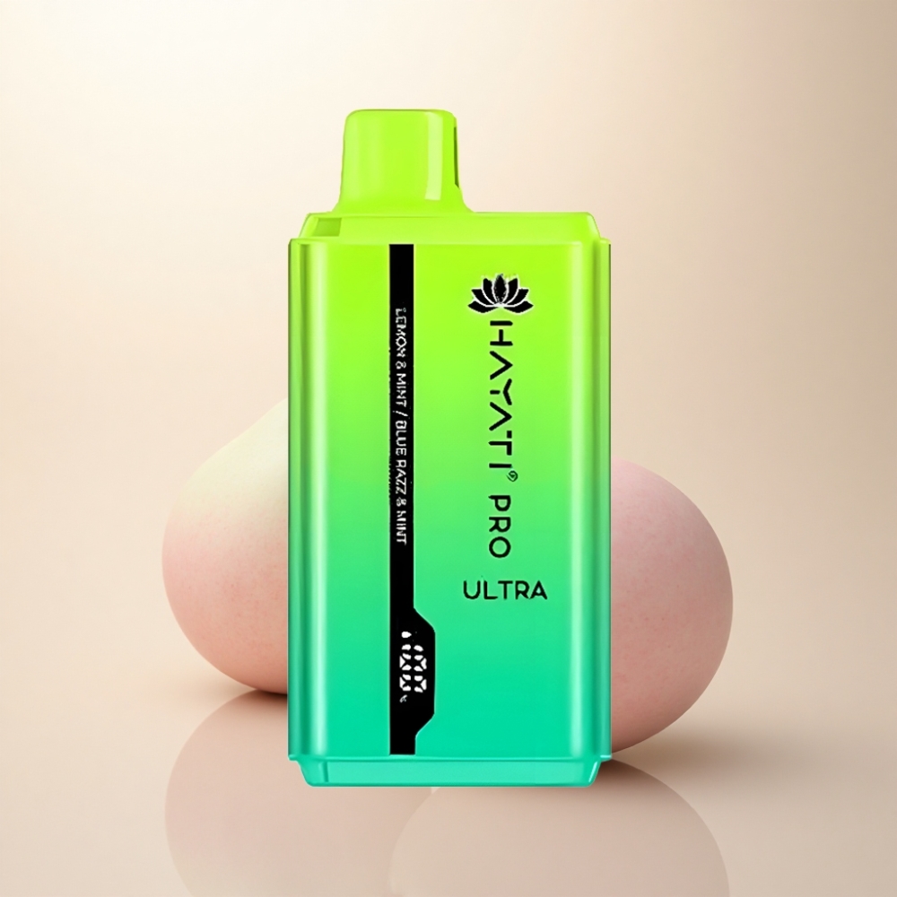 Hayati Pro Ultra 15000 Puffs レモン＆ミント ブルーラズ＆ミント 850mAh 2%ニコチン