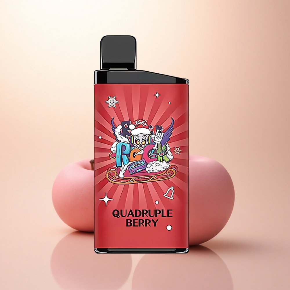 IGET Bar 3500 Puffs クアドルプルベリー 1400mAh 1.2オームメッシュコイル