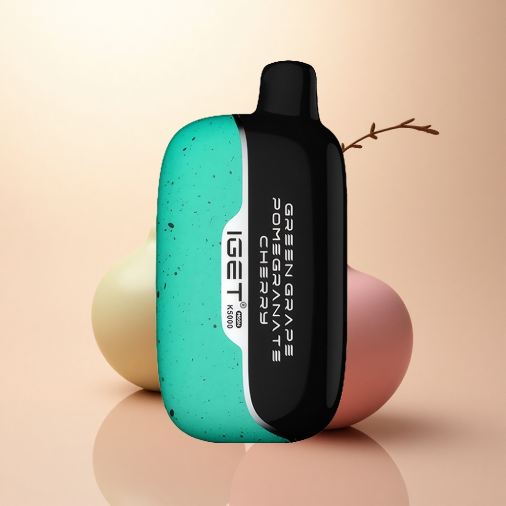 IGET Moon K5000 Puffs グリーングレープザクロチェリー81.5g1.35オーム