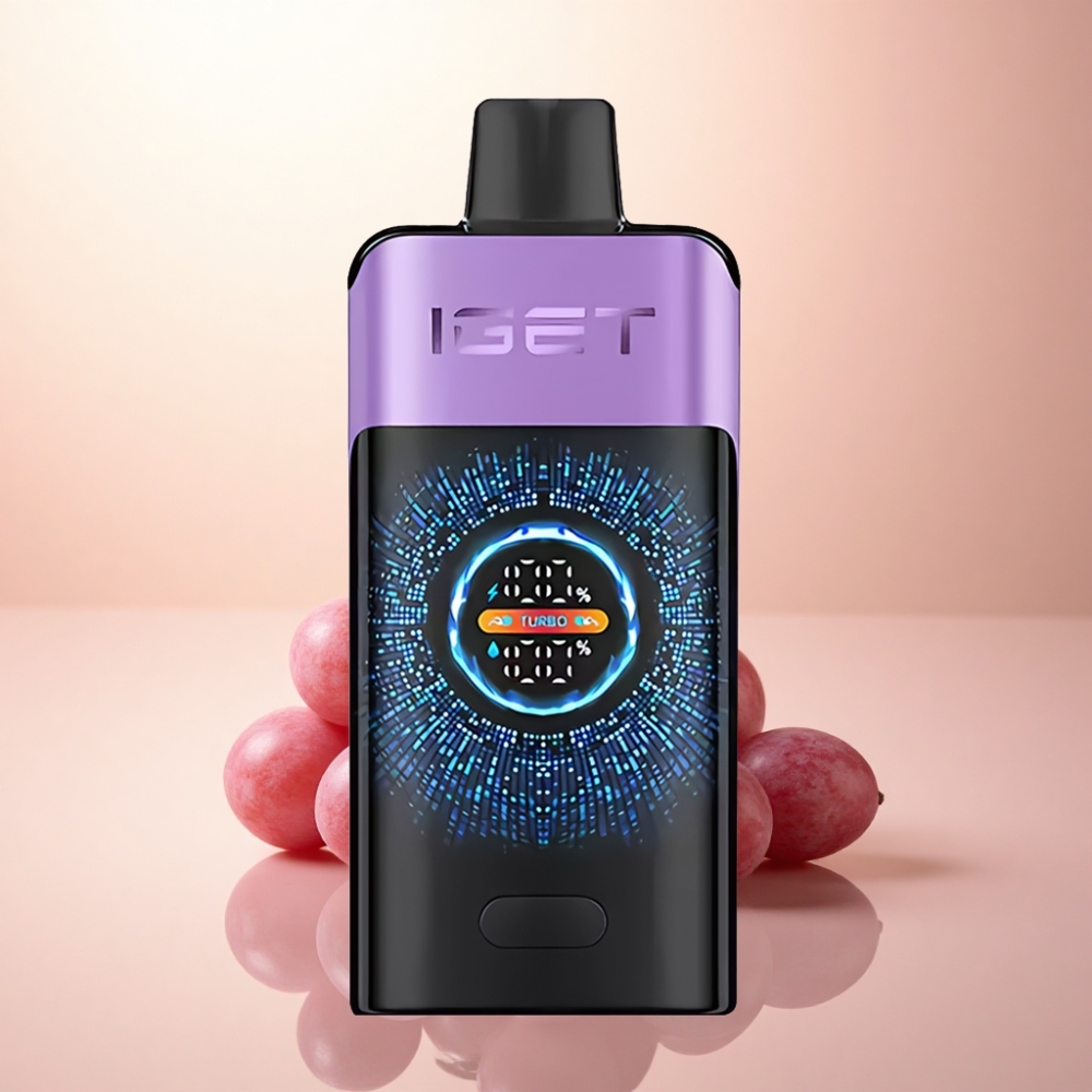 IGET ONE 12000 Puffs グレープアイス 2700mAh デュアルメッシュコイル