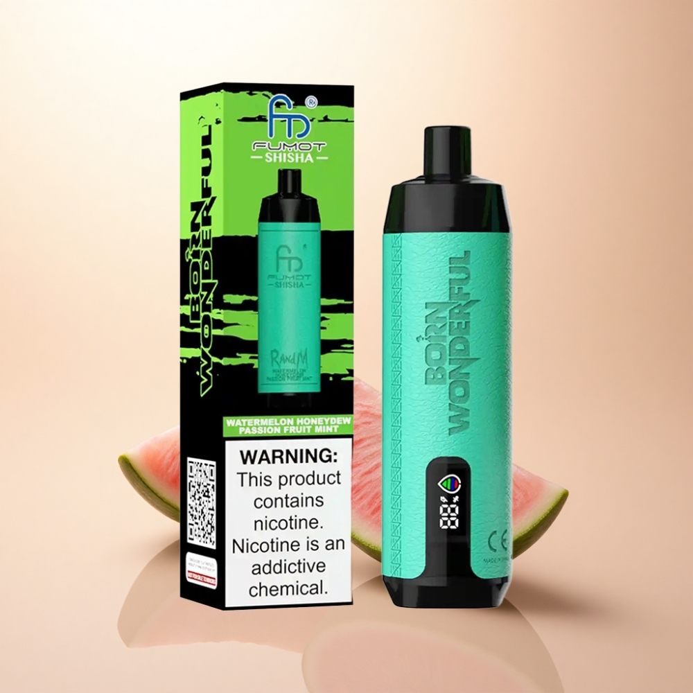 RandM Fumot Shisha 10000 Puffs スイカハニーデューパッションフルーツミント 0.5%ニコチン 850mAh