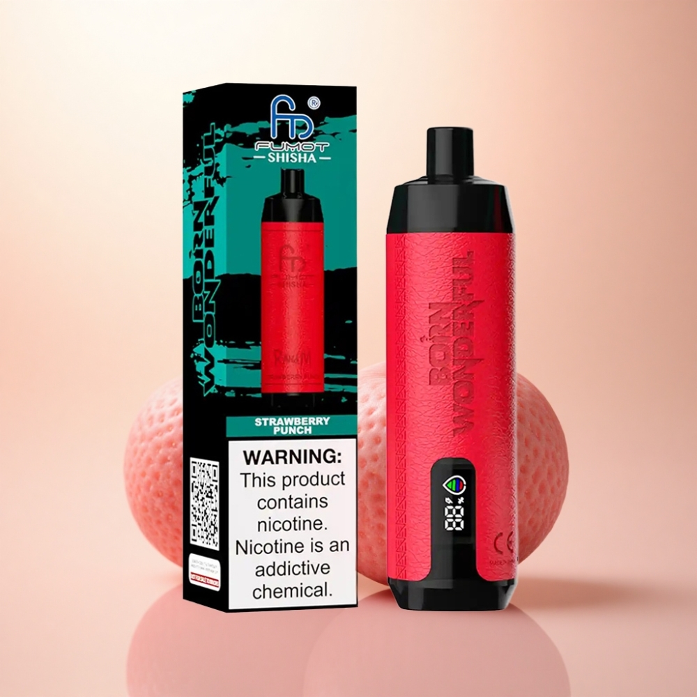 RandM Fumot Shisha 10000 Puffs いちごパンチ 0.5%ニコチン 850mAh