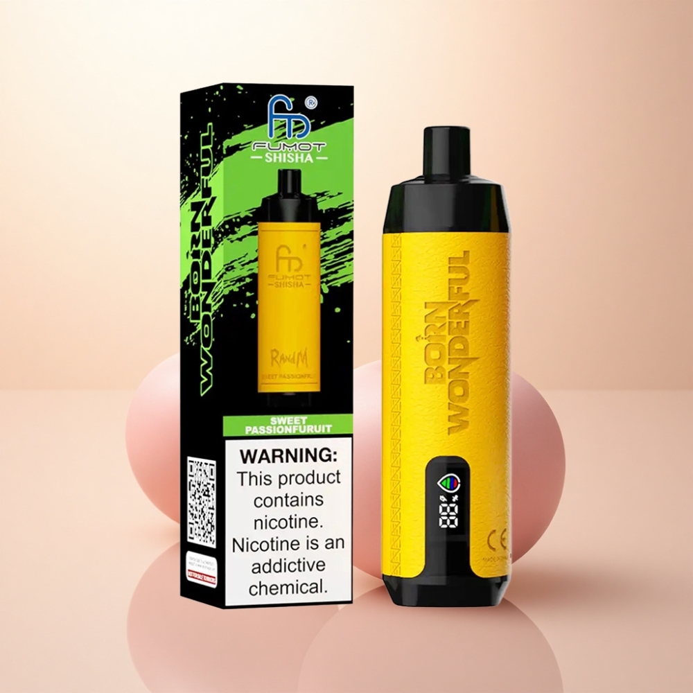 RandM Fumot Shisha 10000 Puffs スイートパッションフルーツ 850mAh 0.5%ニコチン