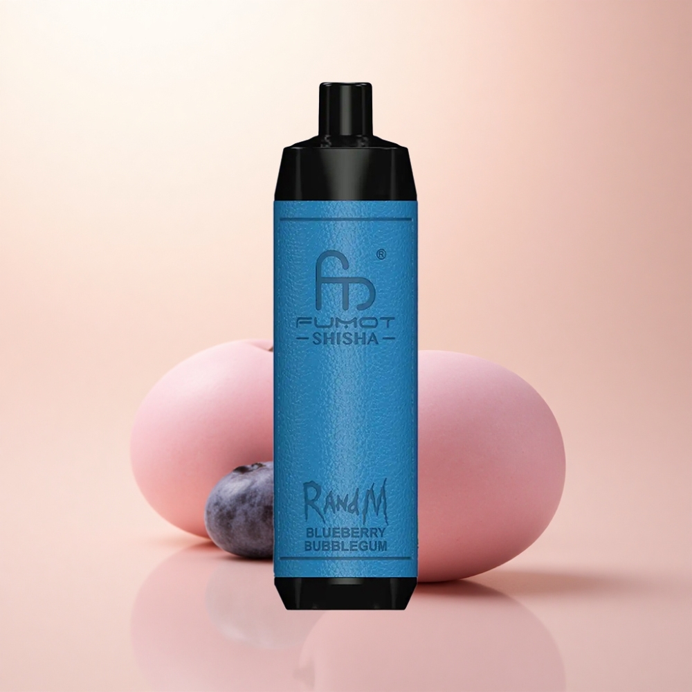 RandM Fumot Shisha 10000 Puffs ブルーベリーバブルガム LED 0.5%ニコチン