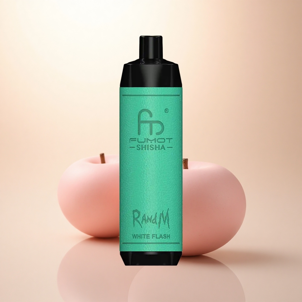 RandM Fumot Shisha 10000 Puffs ホワイトフラッシュ LEDインジケーター 850mAh
