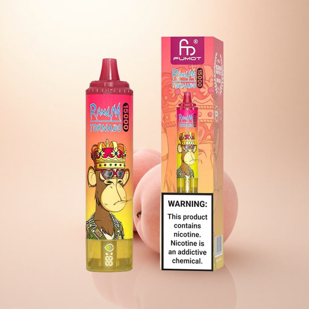 RandM Fumot Tornado 15000 Puffs ピーチアイス25ml850mAh
