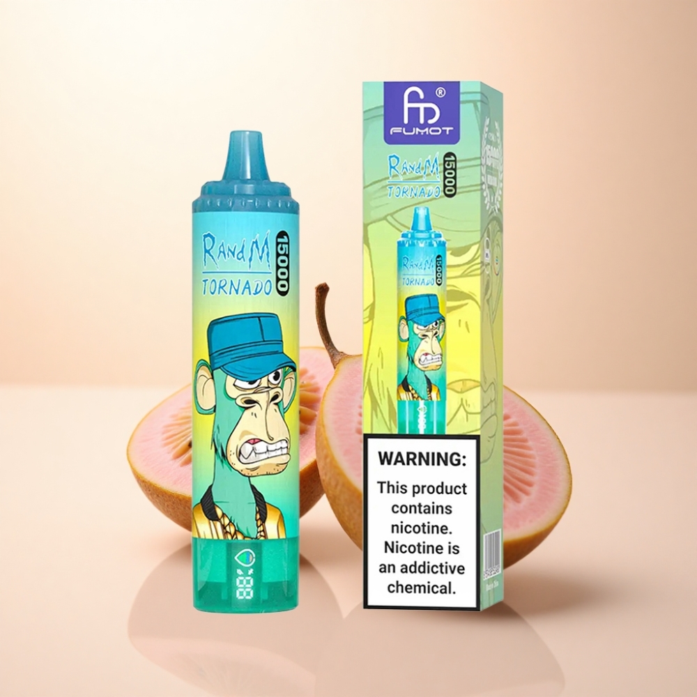 RandM Fumot Tornado 15000 Puffs キウイパッションフルーツグアバ 25ml 850mAh