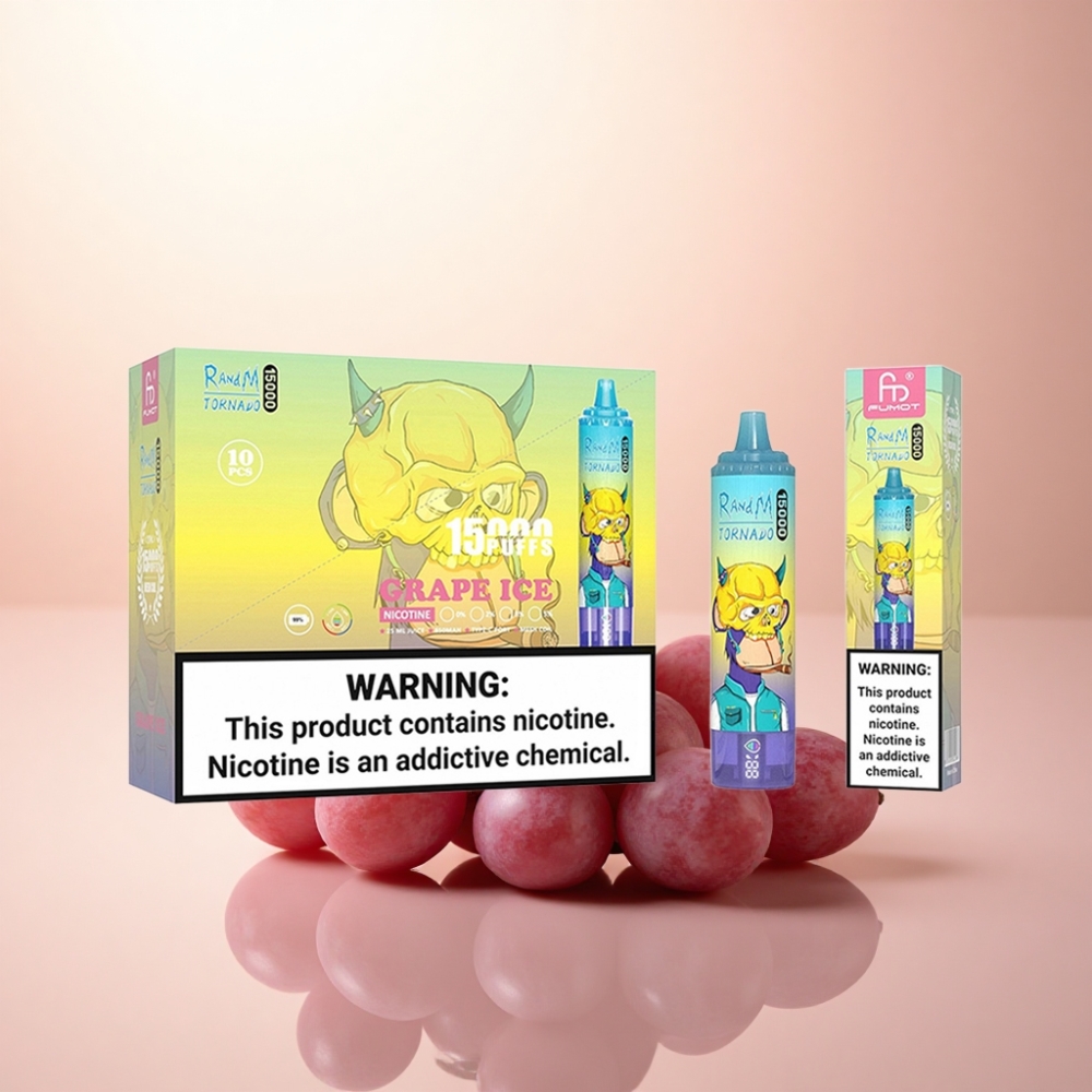 RandM Fumot Tornado 15000 Puffs グレープアイス 25ml 850mAh