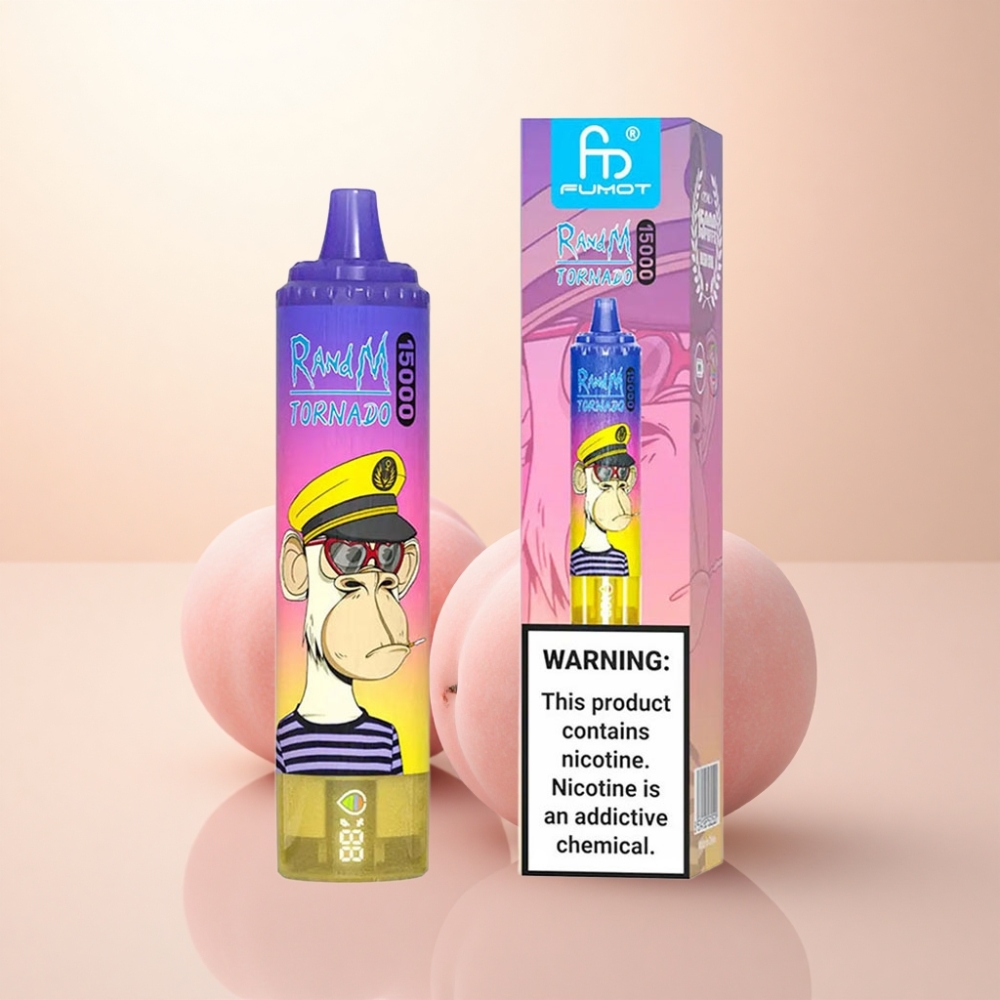 RandM Fumot Tornado 15000 Puffs ピーチブルーベリーキャンディ 25ml 850mAh