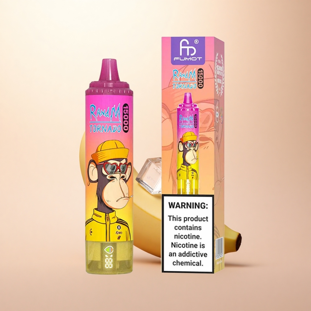 RandM Fumot Tornado 15000 Puffs バナナアイス 25ml 850mAh