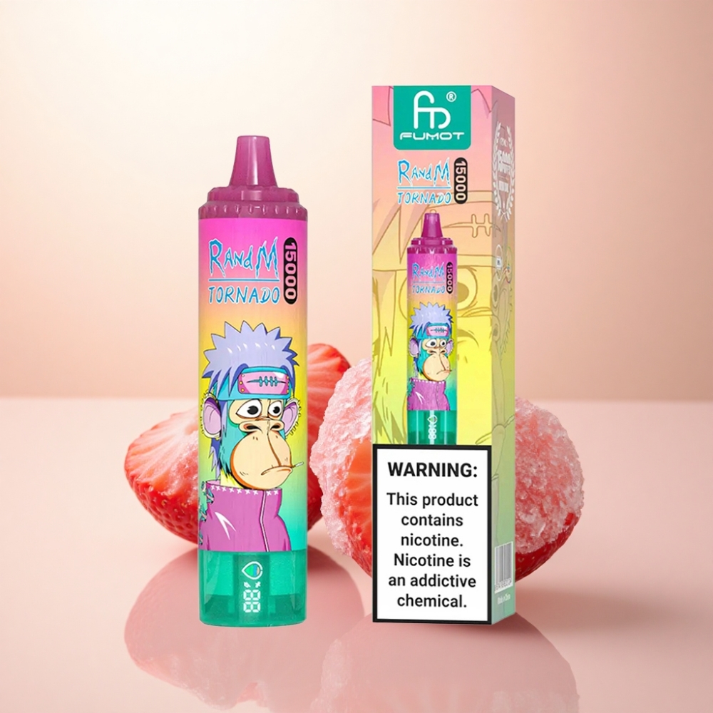 RandM Fumot Tornado 15000 Puffs ストロベリーアイス 25ml 850mAh