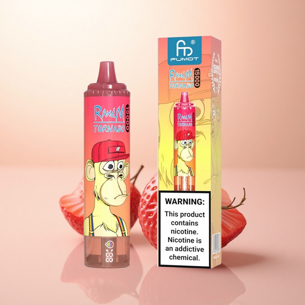 RandM Fumot Tornado 15000 Puffs いちごレッドブル 25ml 850mAh