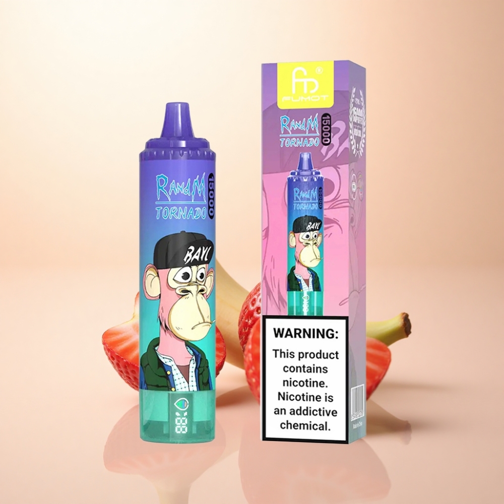 RandM Fumot Tornado 15000 Puffs いちごバナナ 25ml 850mAh