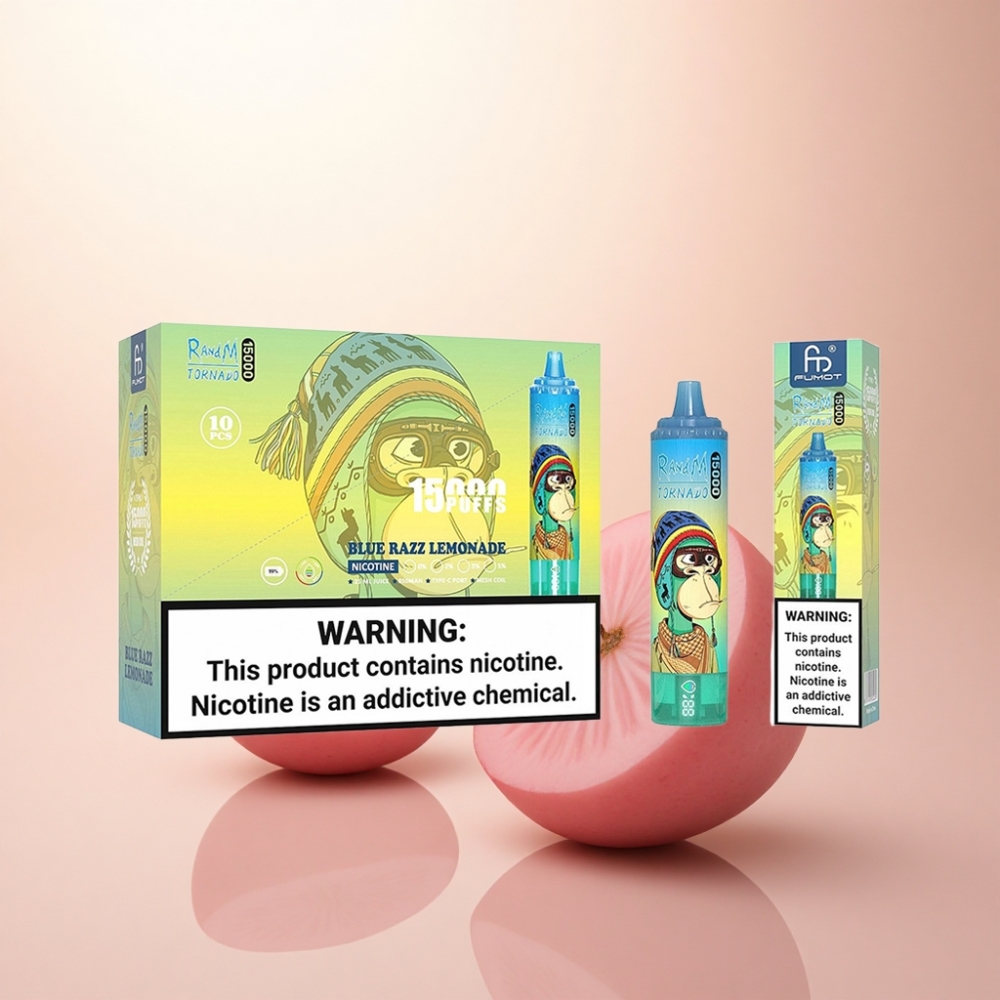 RandM Fumot Tornado 15000 Puffs ブルーラズレモネード 850mAh 25ml