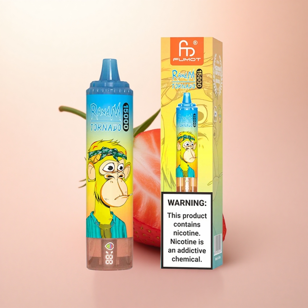 RandM Fumot Tornado 15000 Puffs 苺のLCD型25ml850mAh