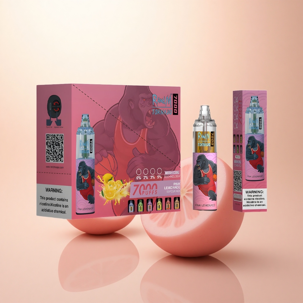 RandM Fumot Tornado 7000 Puffs ピンクレモネード 14ML 850mAh