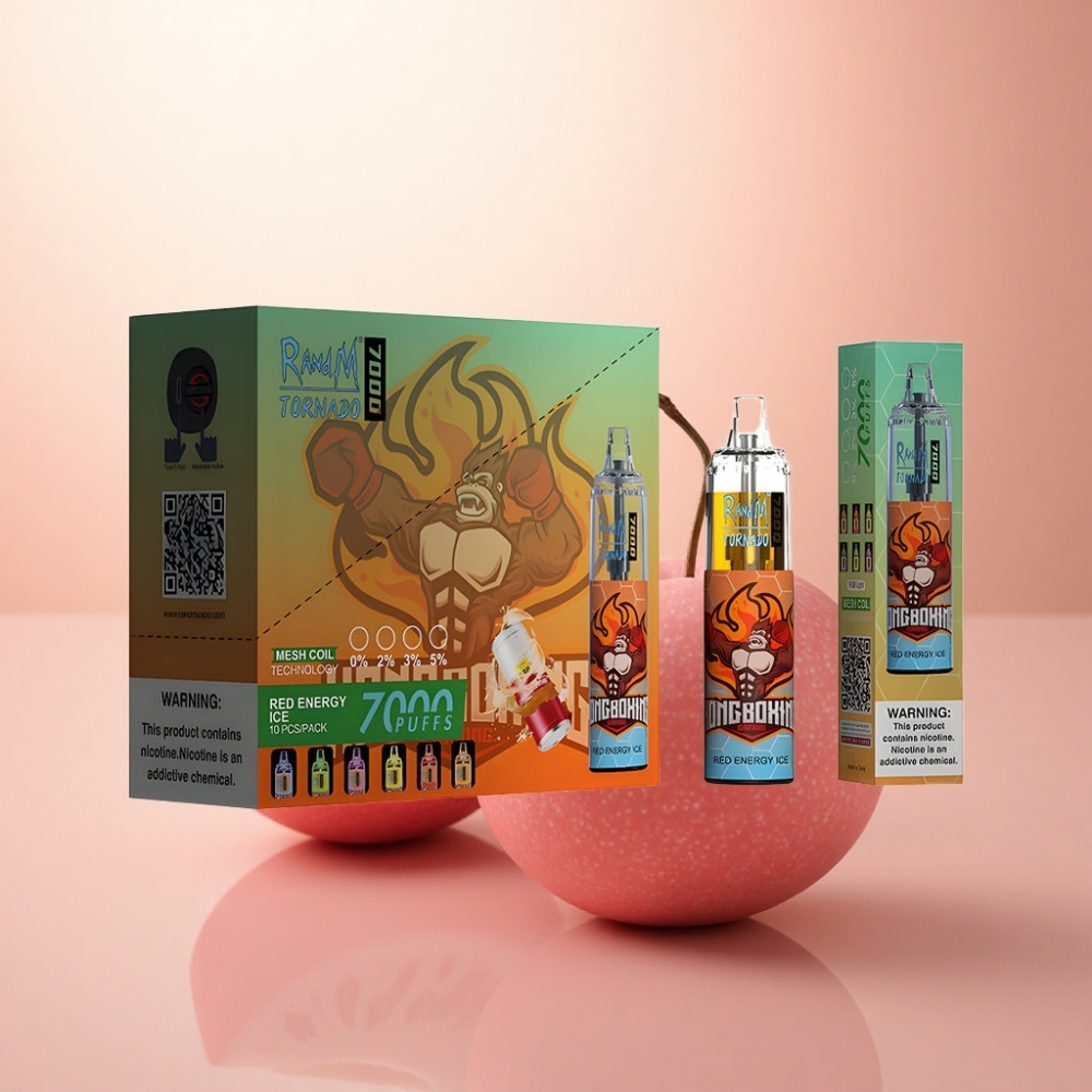 RandM Fumot Tornado 7000 Puffs 赤エネルギーアイス 14ml 850mAh