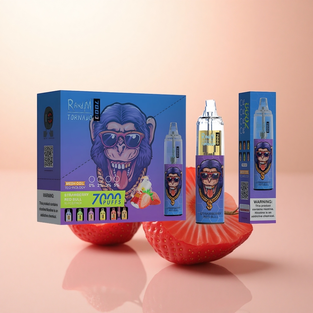 RandM Fumot Tornado 7000 Puffs いちごレッドブル 14ml 850mAh