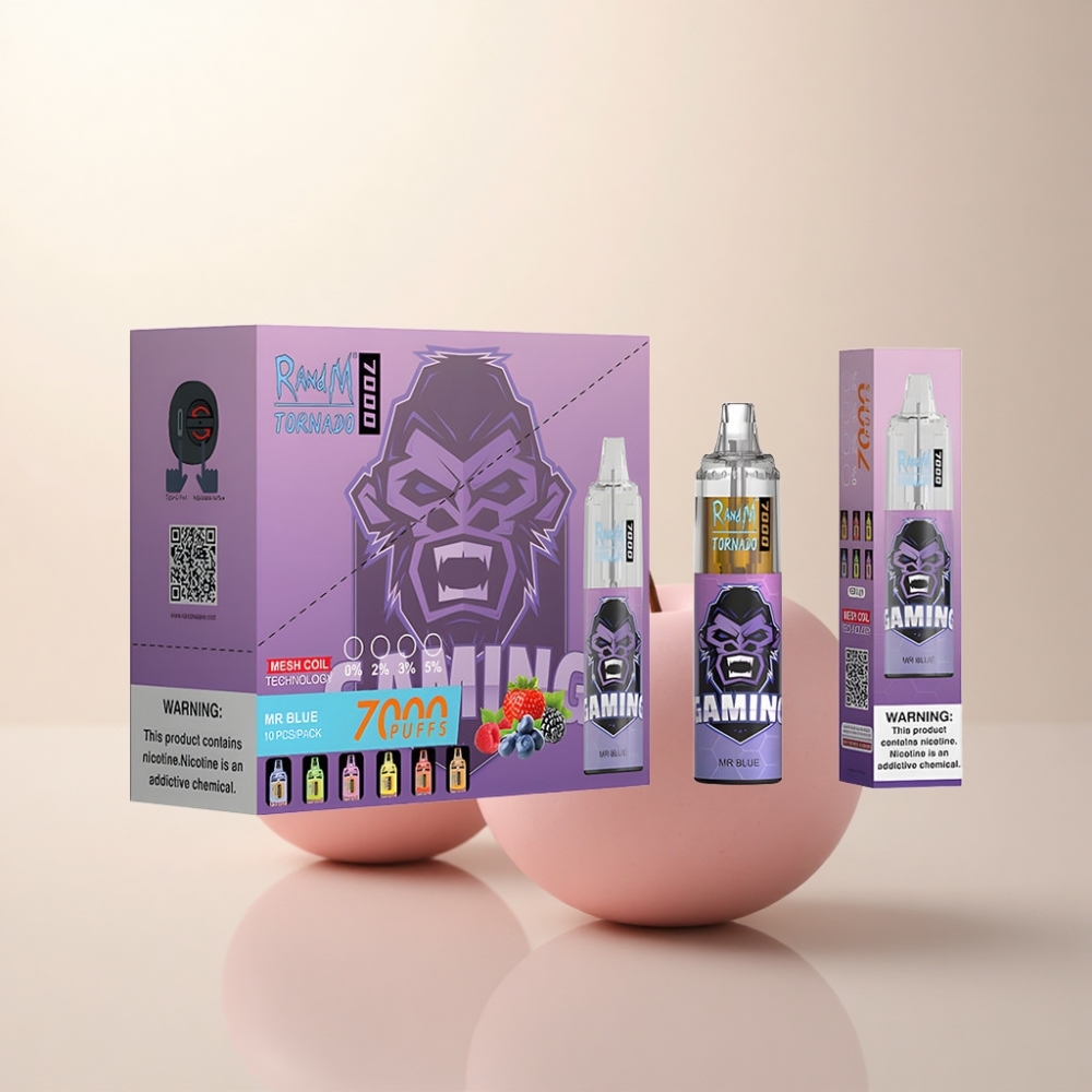 RandM Fumot Tornado 7000 Puffs ブルー博士 14ml & 850mAh