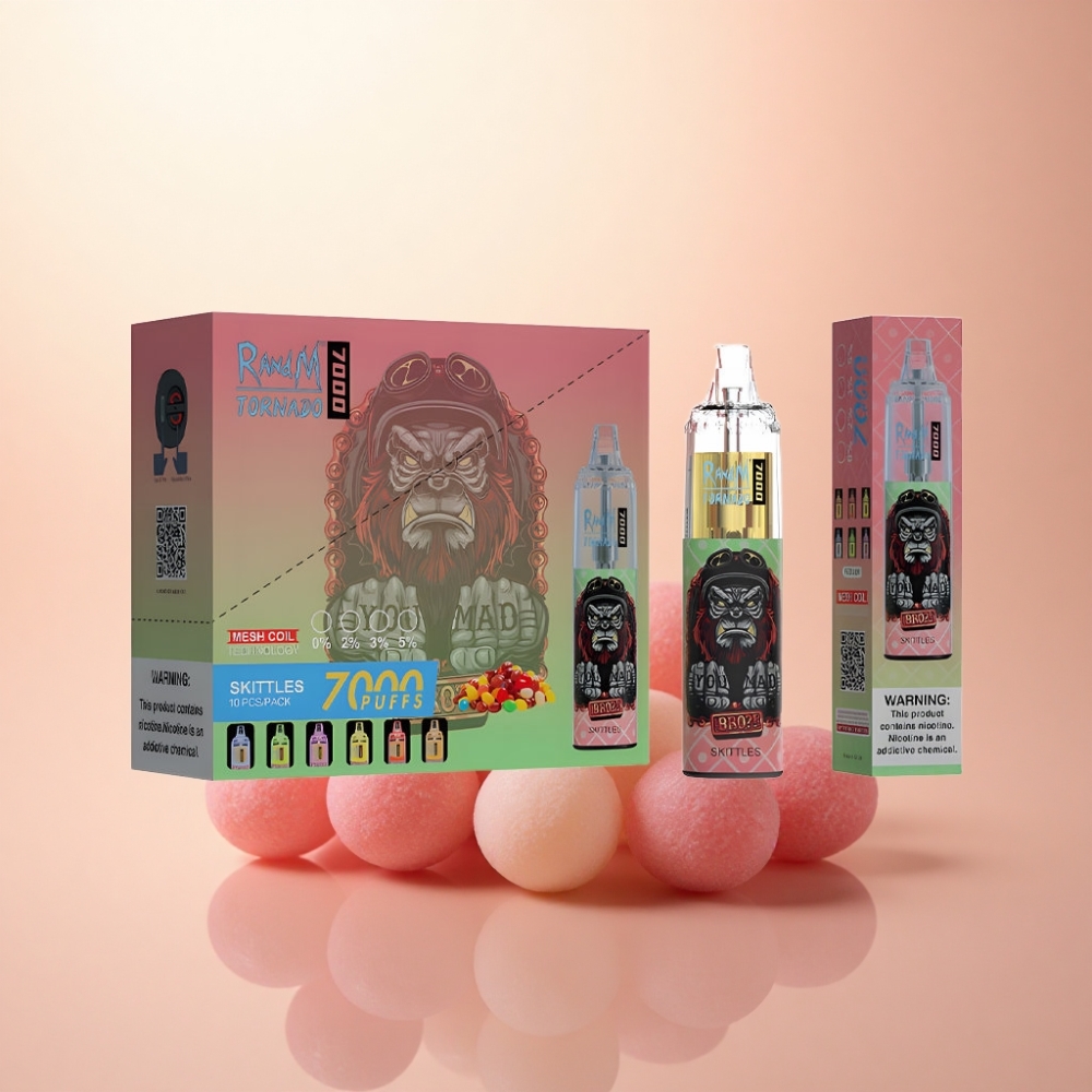 RandM Fumot Tornado 7000 Puffs スキットルズ・メッシュコイル・14ml